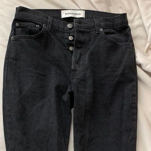 Reformation black skinny jeans
